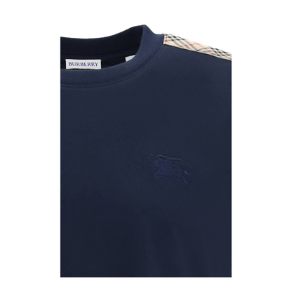 Short-sleeved T-shirt with a single Check stripe on both shoulders - Image 3
