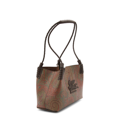 Libra Small Coated Paisley Tote Bag - Brown - Image 3