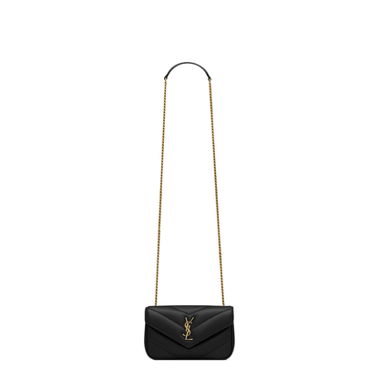 Loulou Mini Chain Bag in Black - Image 1