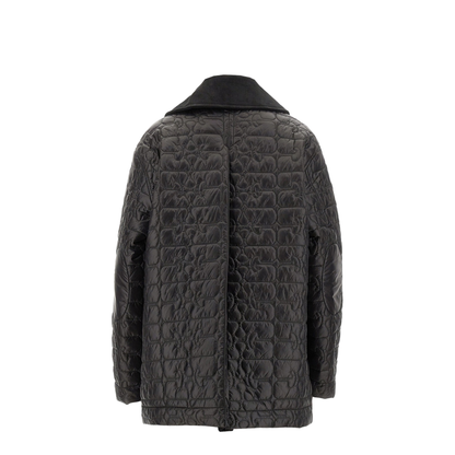 Dark Grey Quilted Jacket - Image 3