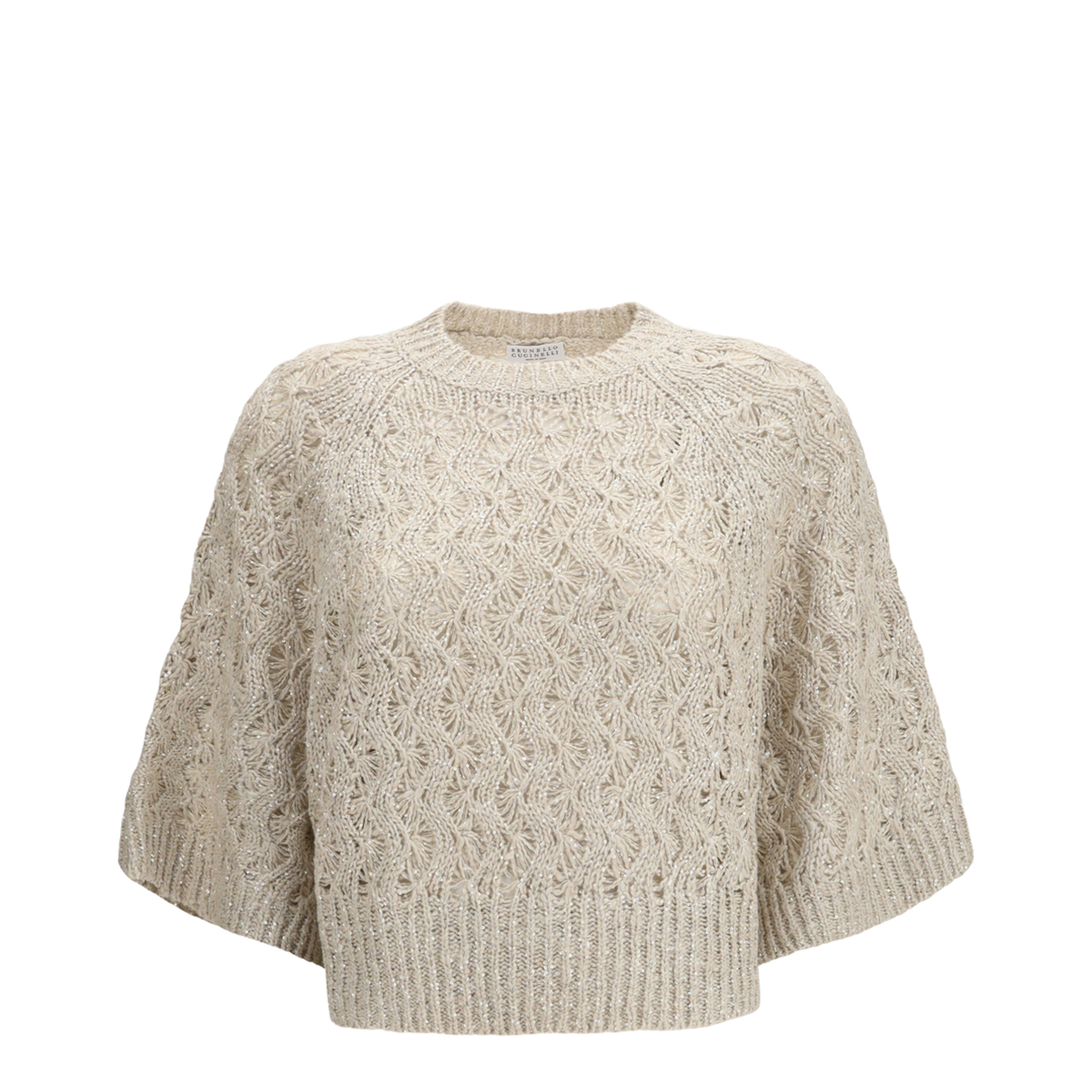 Open-knit Construction Sweater - Image 1