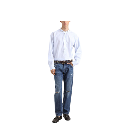 Classic Cotton Jeans with Tag with Abrasions - Image 4
