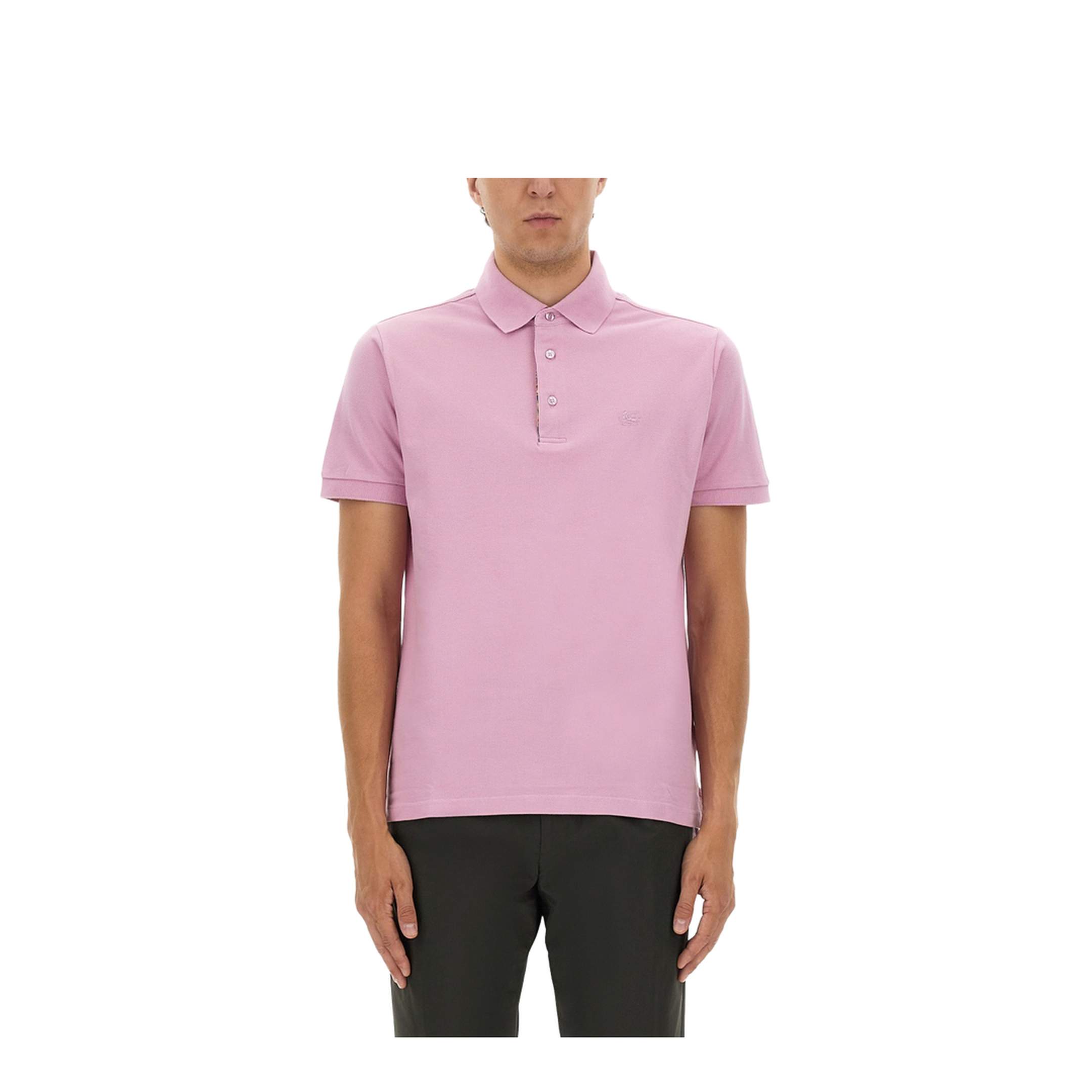 Cotton Polo Shirt with Pegasus - Image 1