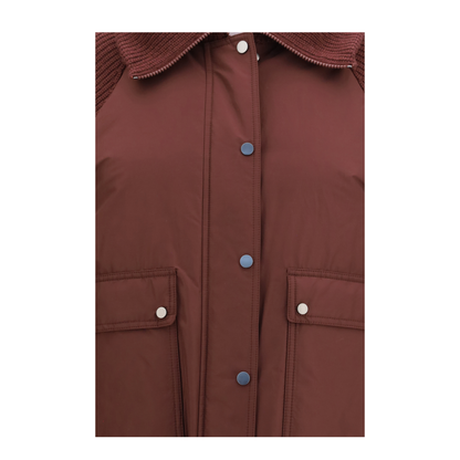 Down Jacket With Wool Sleeves - Image 3