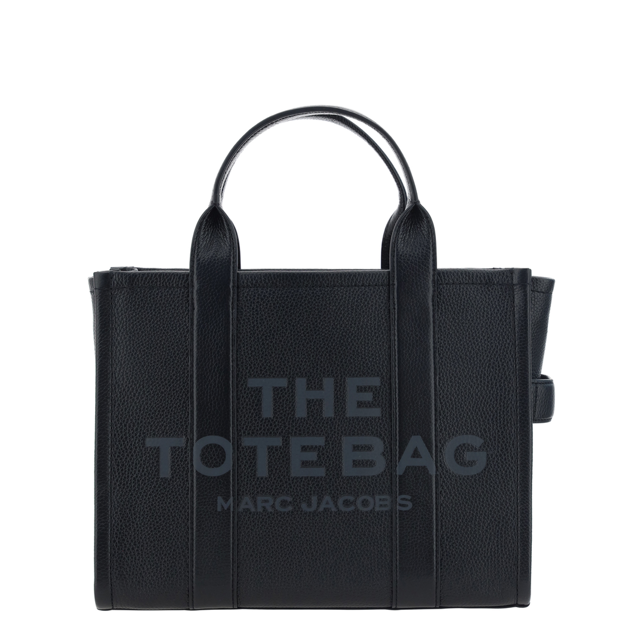 Medium Leather Tote - Black - Image 1