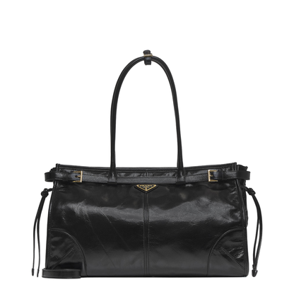 Bonnie Large Leather Handbag - Black - Image 1