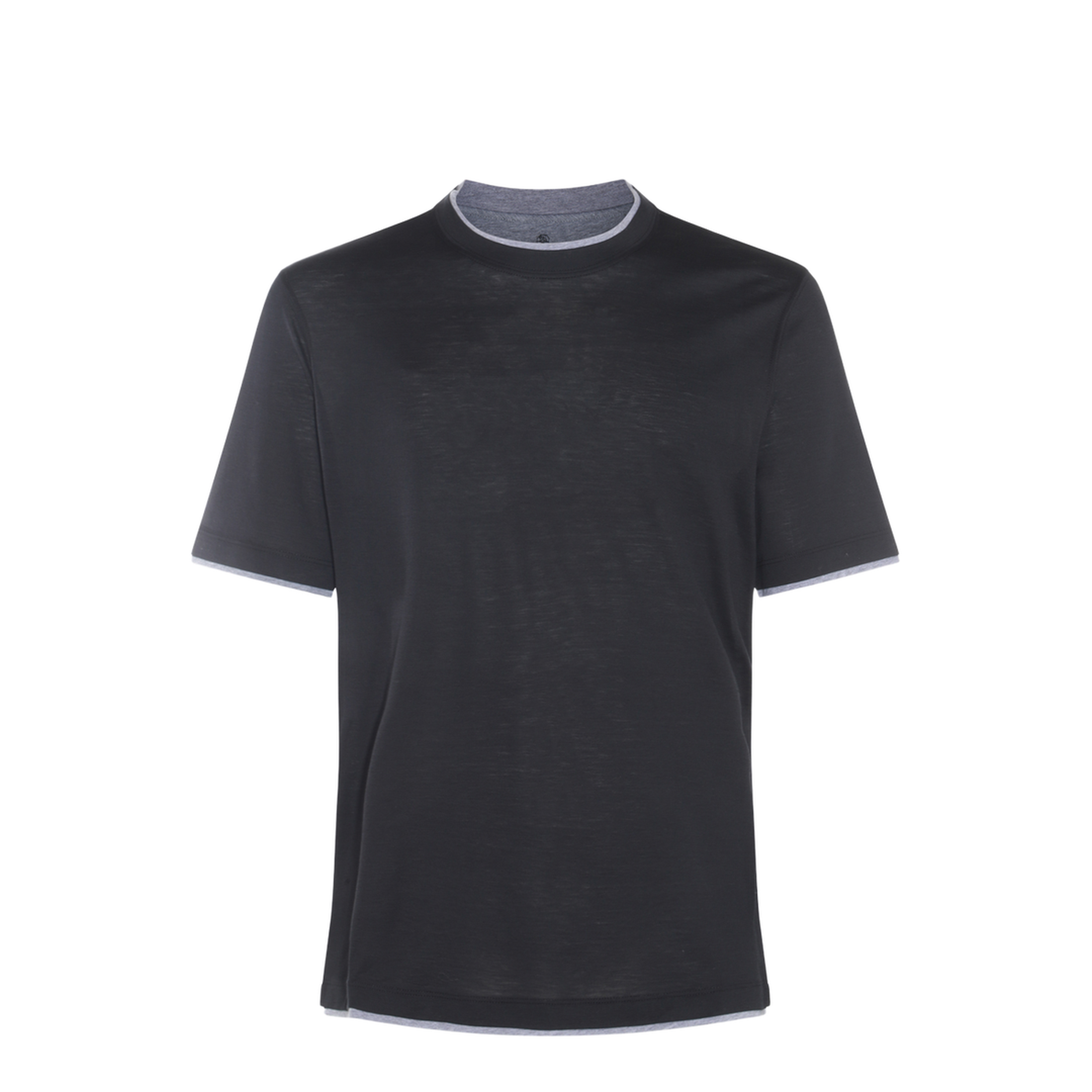 Layered-Effect Silk-Cotton T-Shirt - Image 2