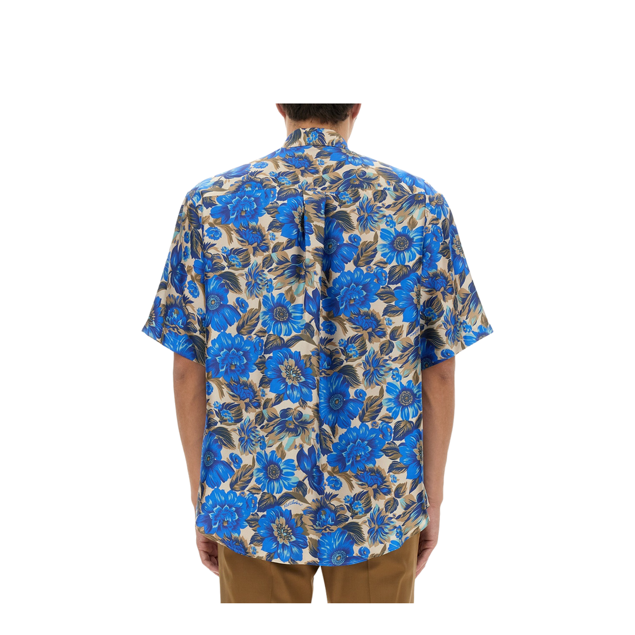 Blue Flowers Allover Print Shirt - Image 3