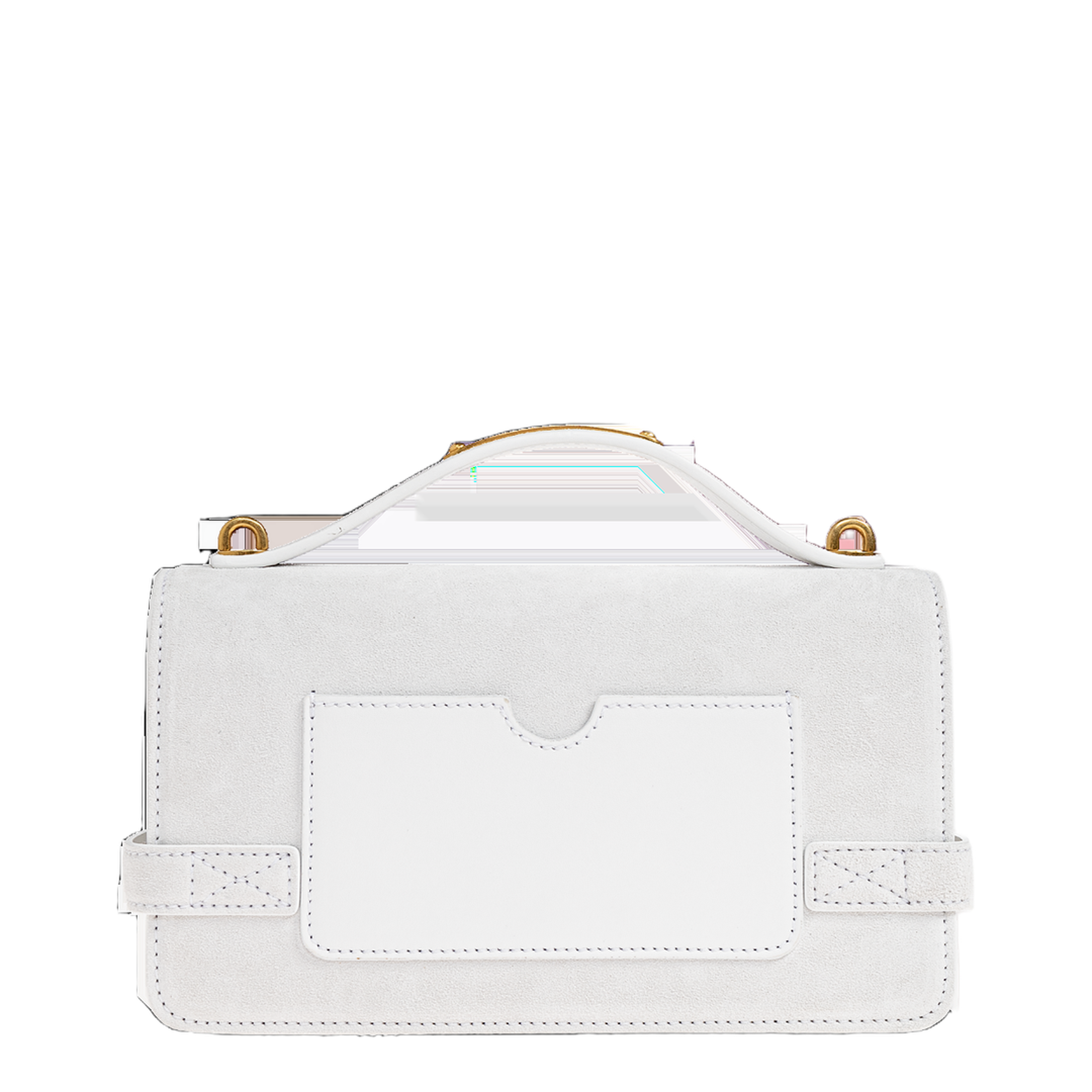 B-Buzz 24 Calfskin Handbag - White - Image 3