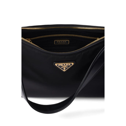 Aimée Large Re-Nylon and Leather Shoulder Bag with Padlock - Image 5