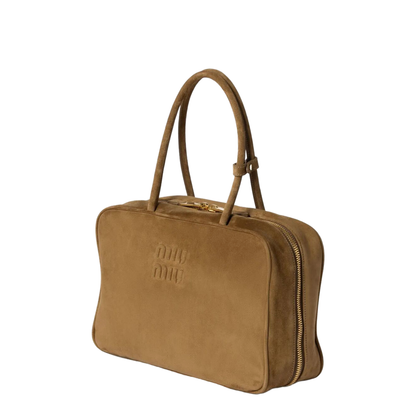 Beau Suede Medium Shoulder Bag Brown - Image 3