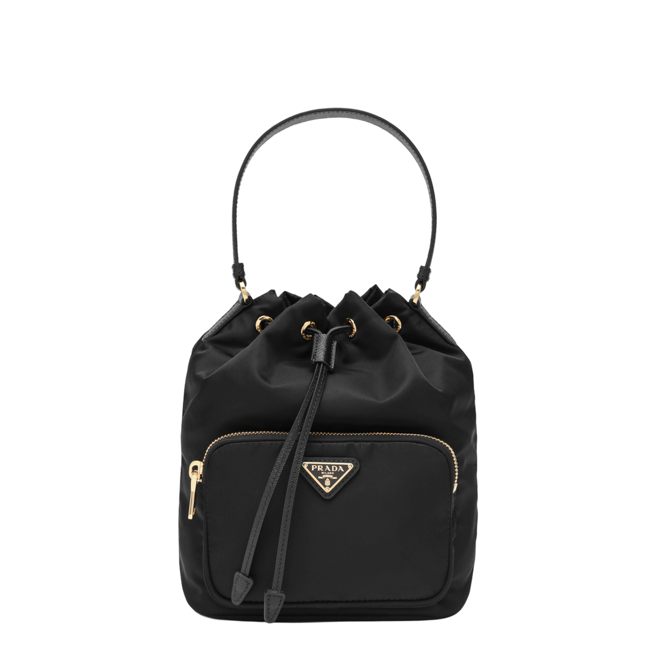 Black Re-Nylon Bucket Bag - Image 1