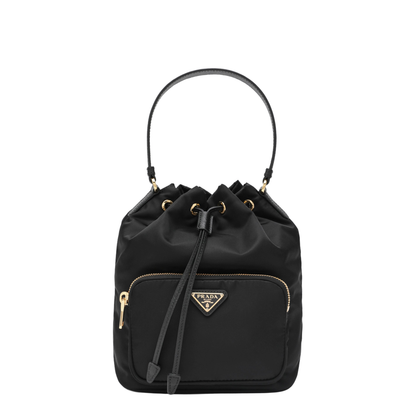 Black Re-Nylon Bucket Bag - Image 1