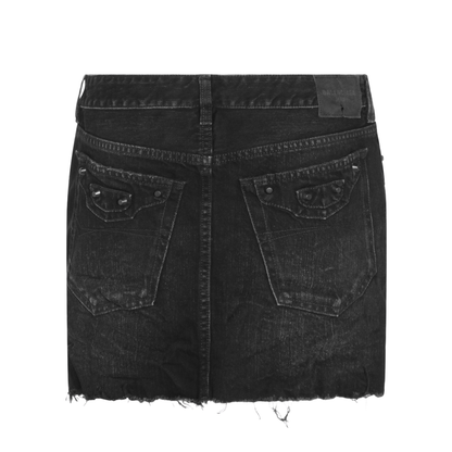 Black Denim City Mini Skirt - Image 4