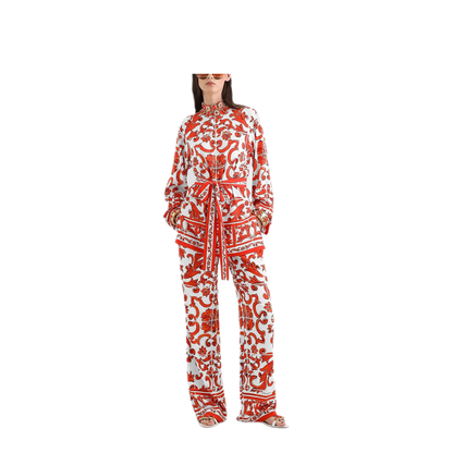Majolica-Print Silk Charmeuse Shirt - Image 2