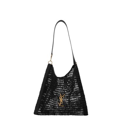 Oxalis Raffia Shoulder Bags - Black - Image 3