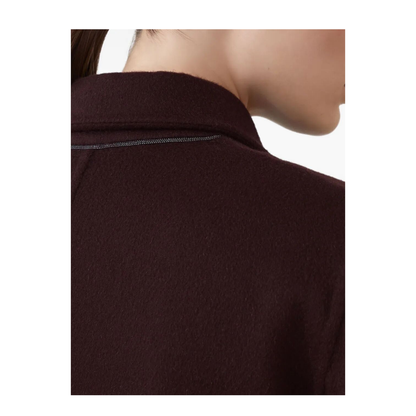 Hand-Crafted Coat in Cashmere Double Beaver Cloth with Monili - Image 4