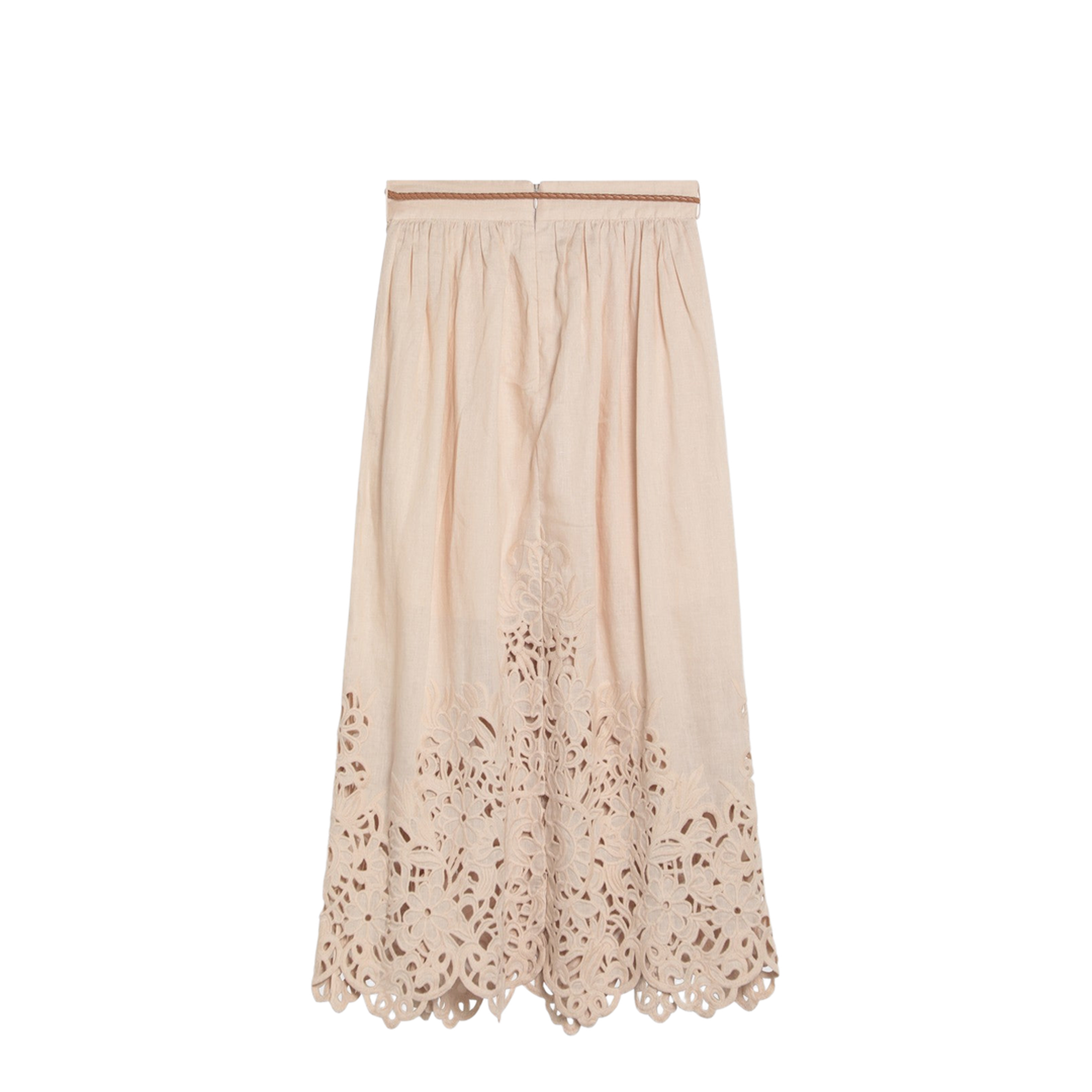 Wylie Cream Colored Midi Skirt - Image 2