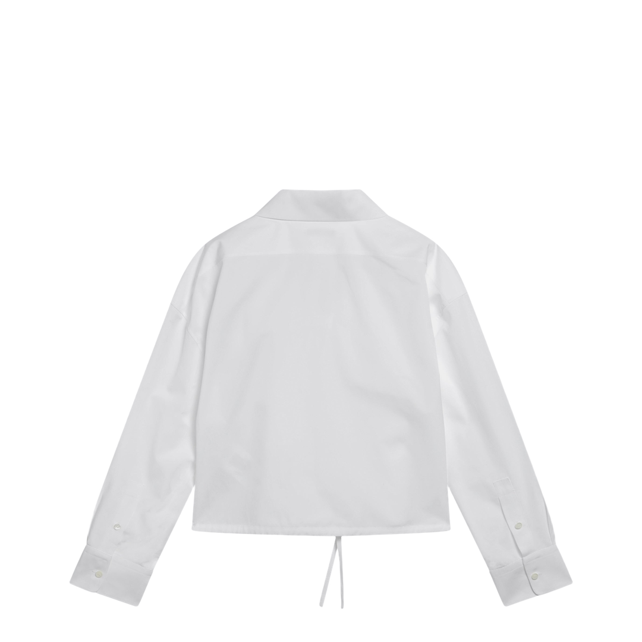 White Short Poplin Shirt - Image 2