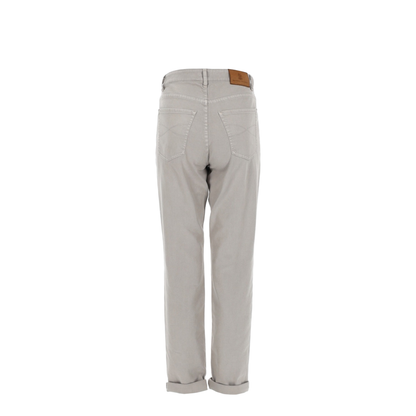 Logo-Embroidered Five-Pocket Trousers - Image 2