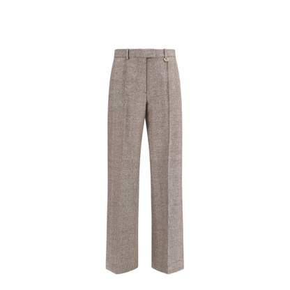 Tailored Linen And Wool Blend Pants - Image 1