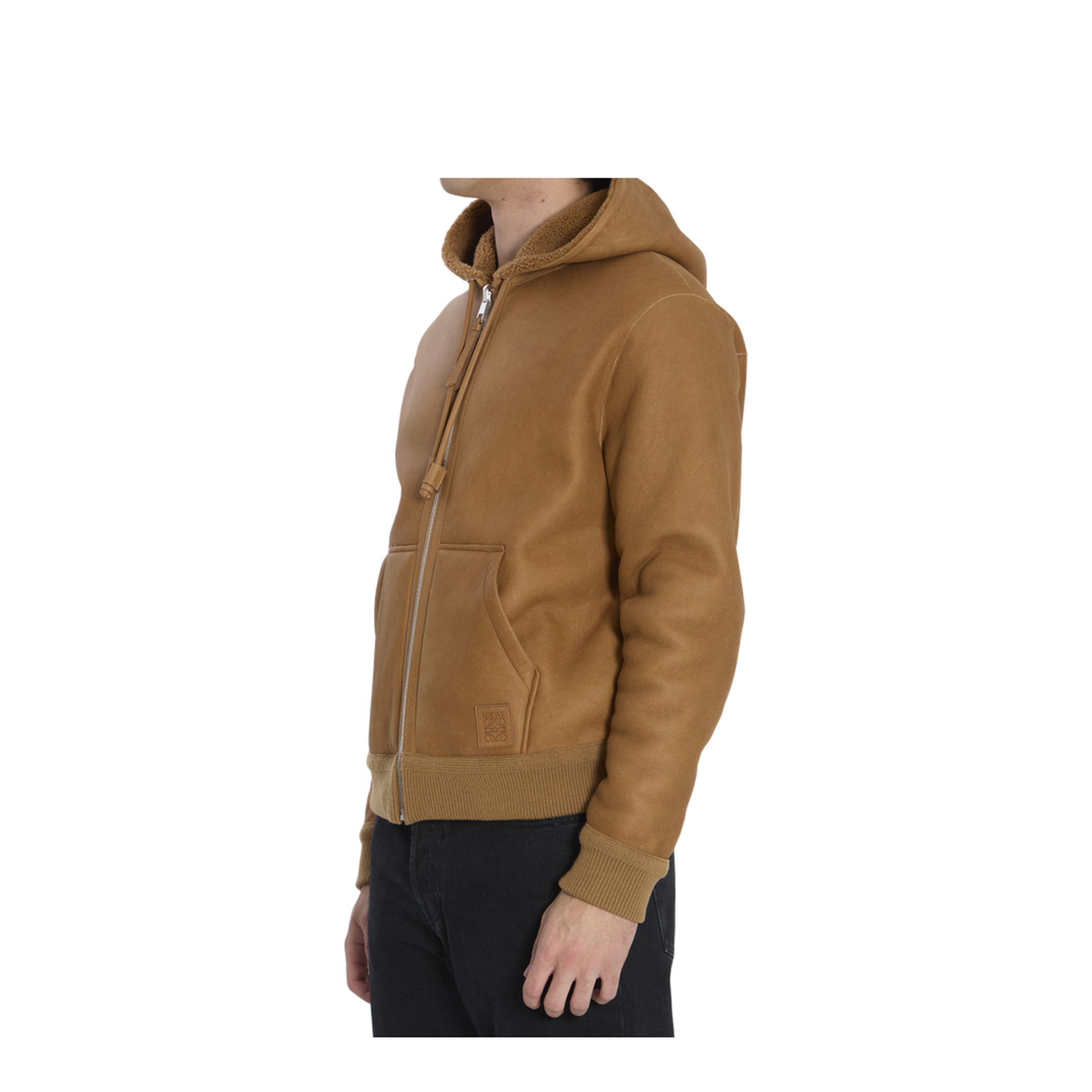 Hooded Leather Jacket - Image 2