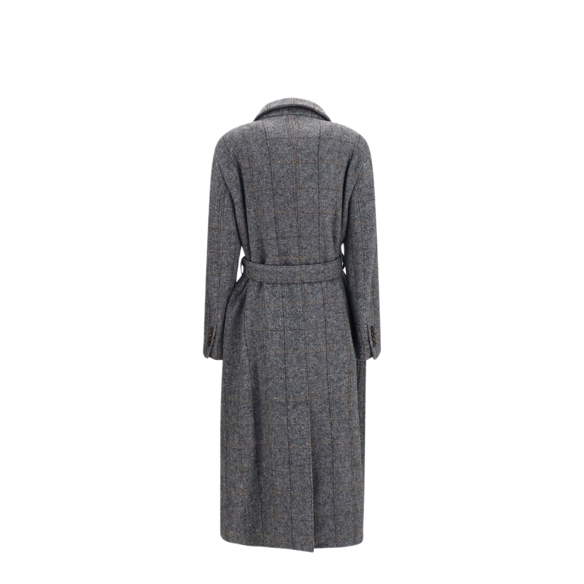 Long Alpaca Blend Coat With Belt - Image 2