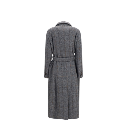 Long Alpaca Blend Coat With Belt - Image 2