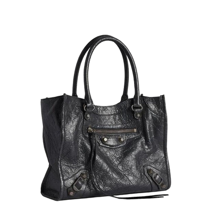 Le City Mini Arena Lambskin Tote Bag - Black - Image 5