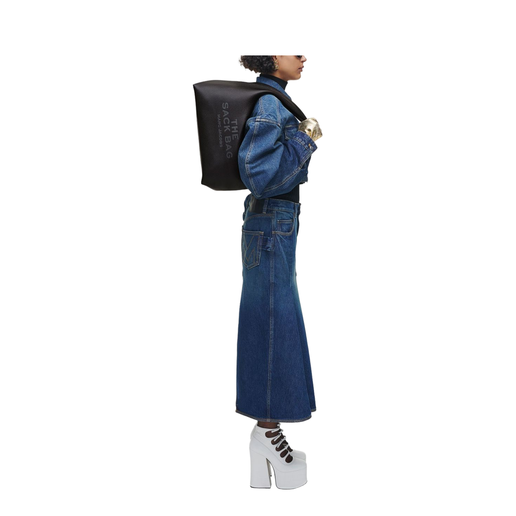 The Sack Bag In Black Leather - Image 3