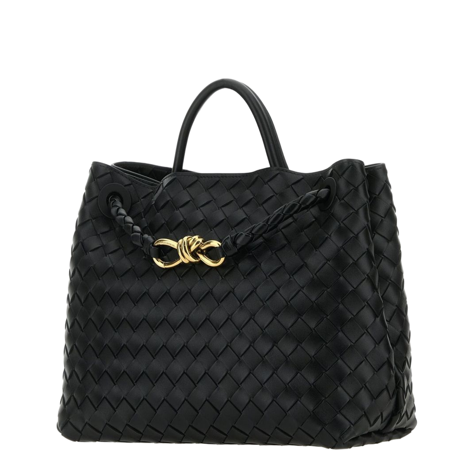 Andiamo Medium Leather Handbags - Black - Image 4