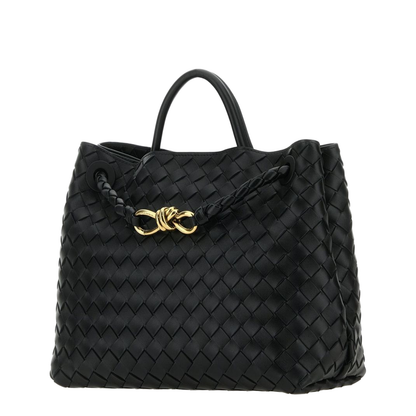 Andiamo Medium Leather Handbags - Black - Image 4