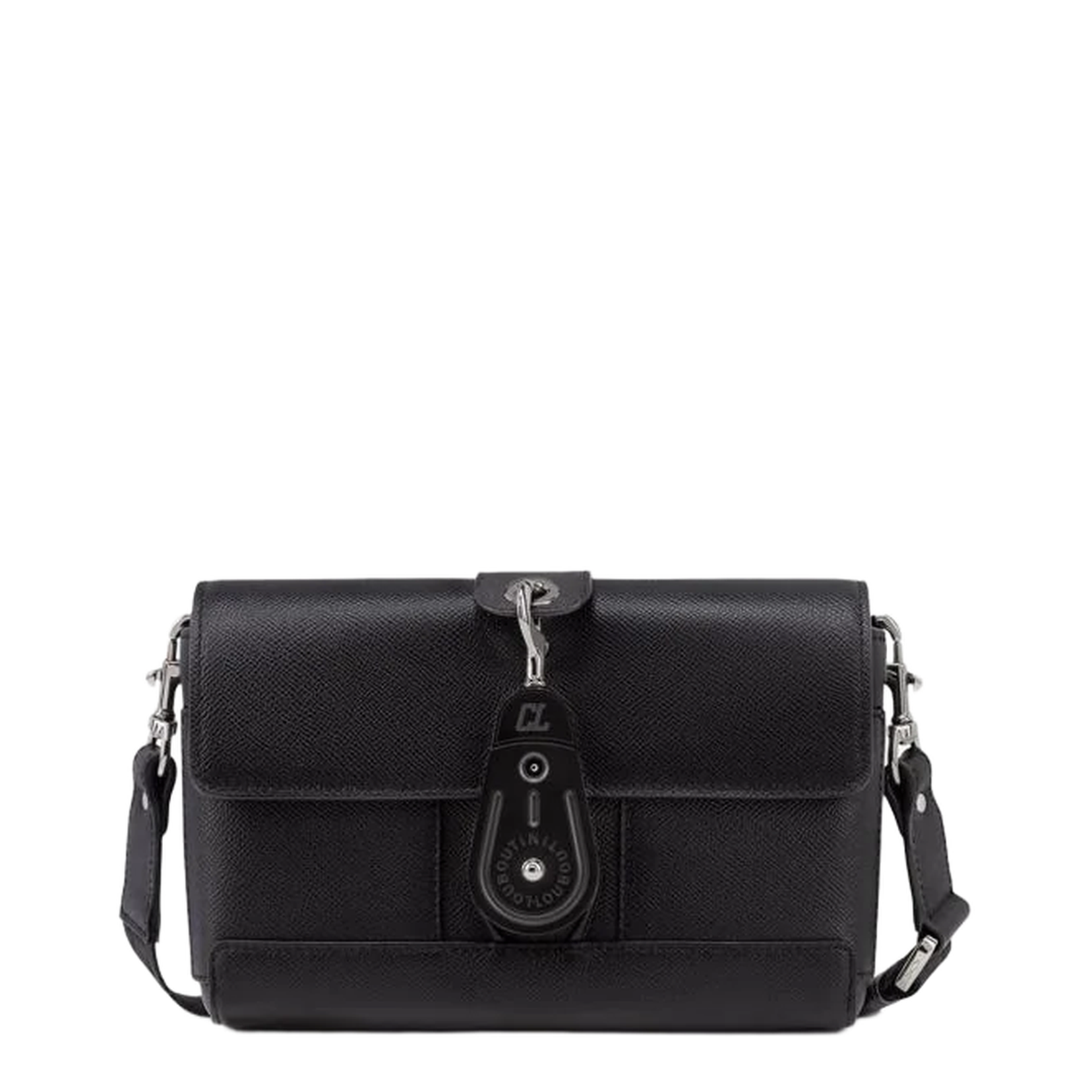 Groovy Foldover Crossbody Bag Leather Black - Image 1
