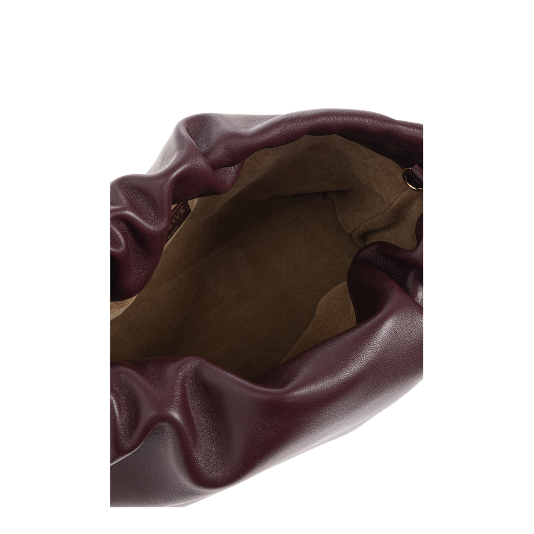 Flamenco Medium Leather Clutch Bag - Burgundy - Image 5