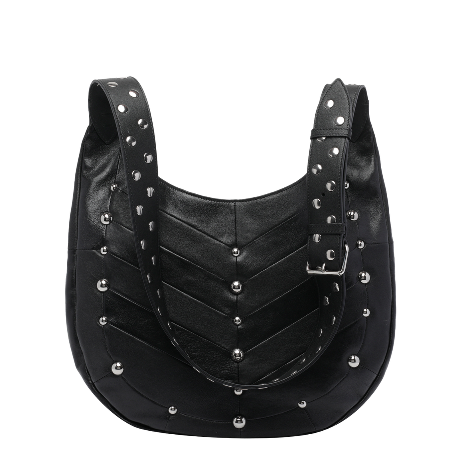 Hoboho Small Shoulder Bag Leather Black - Image 3