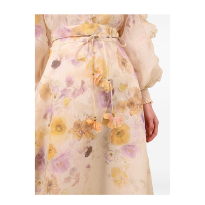 Printed Linen Blend Memento Skirt - Image 4