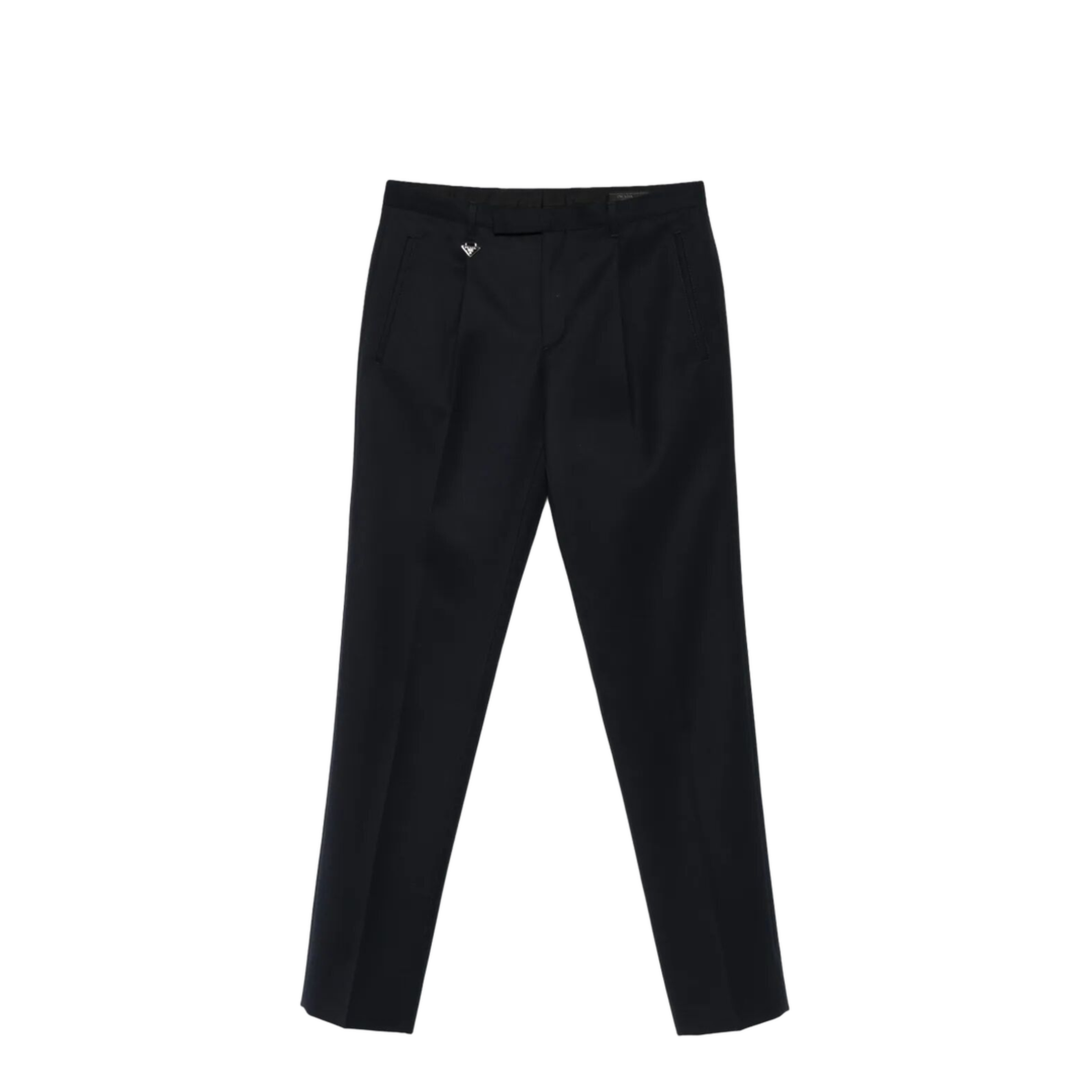 Tapered Leg Wool Trousers - Image 1