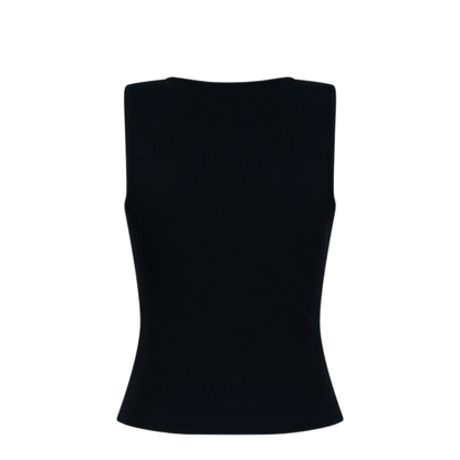 Lace-Up Ribbed Tank Top - Image 2