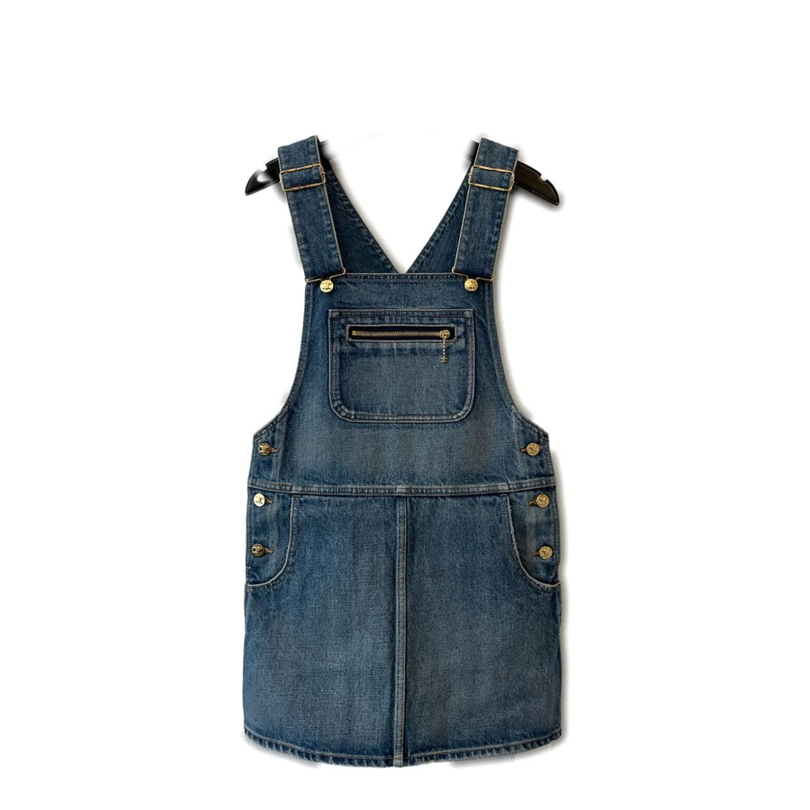 Denim Cotton Overall In Blue - Image 2