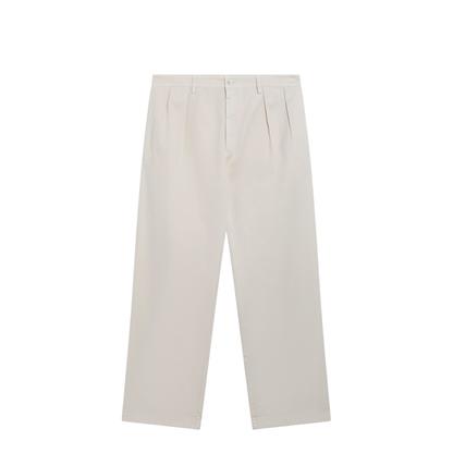 Sand-colored cotton trousers - Image 1