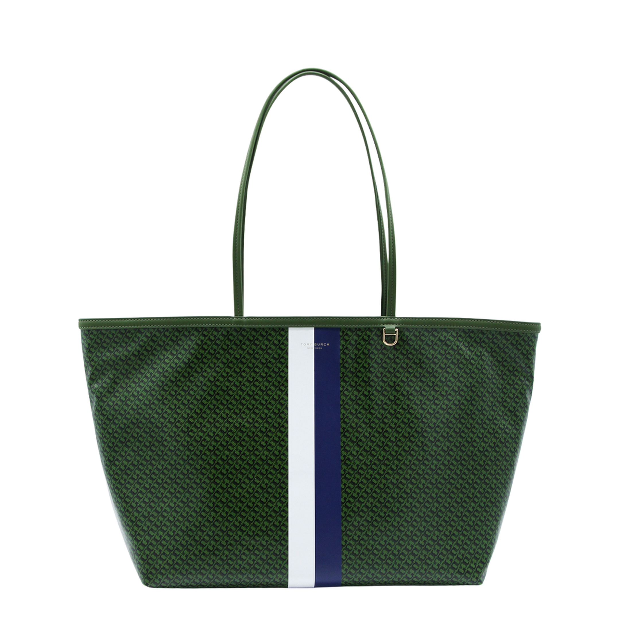 Racer Coated Canvas Tote - Green - Image 1