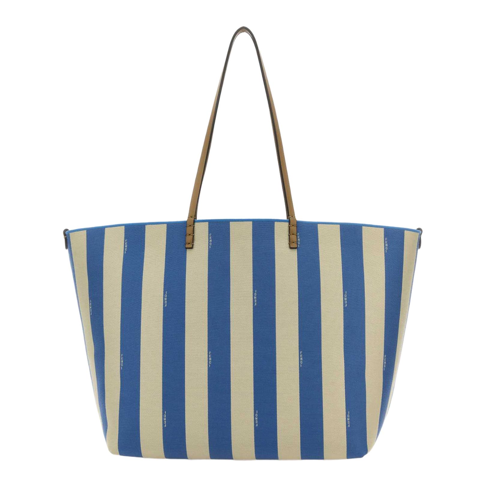 Large Roll
Reversible Shopper In Pequin Striped And Light Blue FF Fabric - Image 1