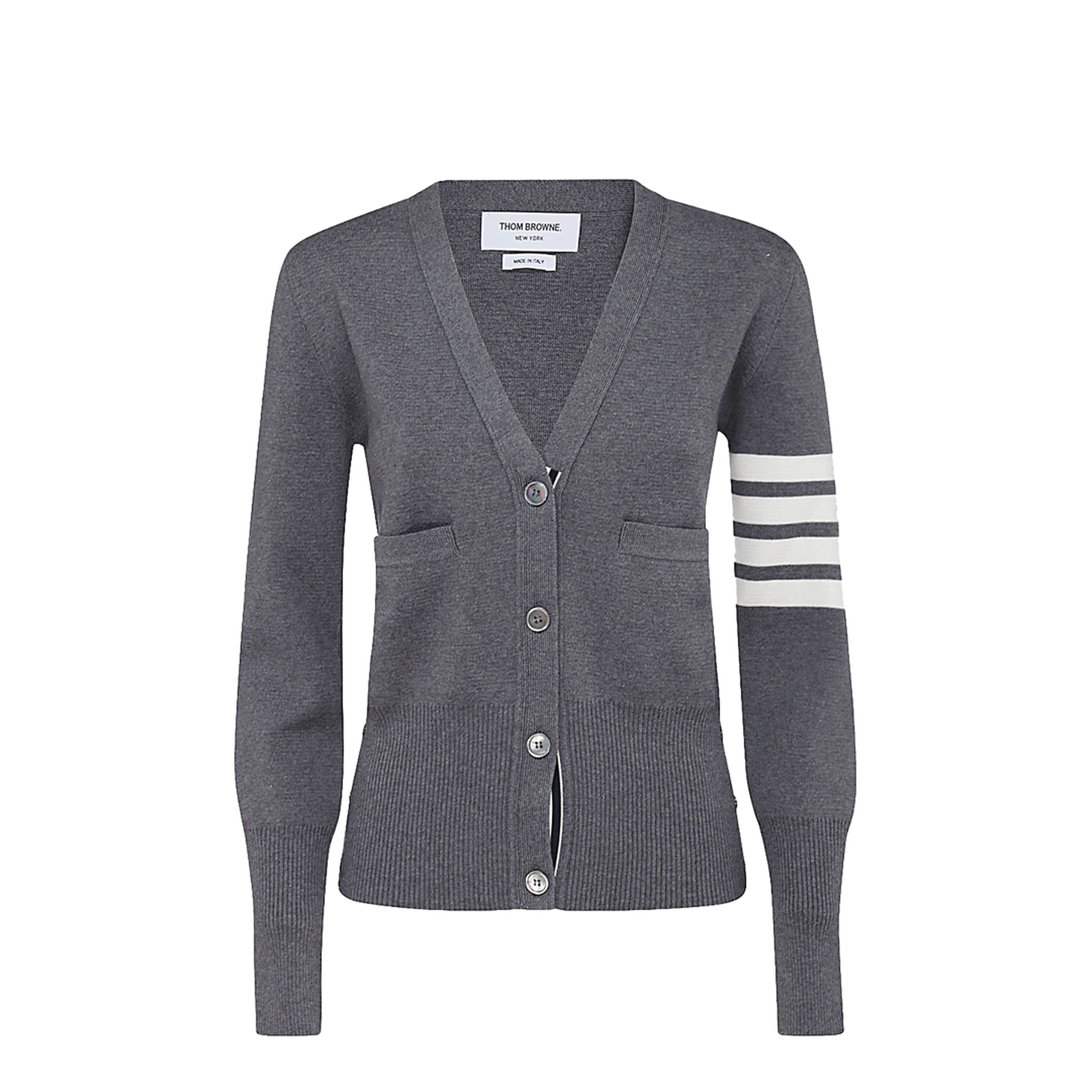Wool 4 Bar V Neck Cardigan - Image 1