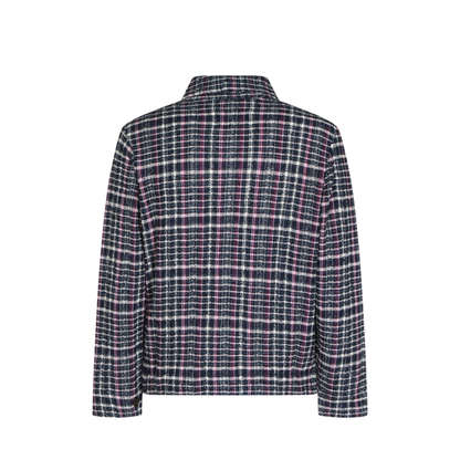 Check Motif Knitted Jacket Multicolor - Image 4