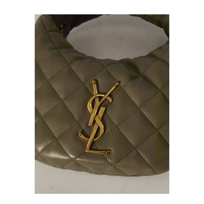 Icarino Quilted Nappa Hobo Bags - Strong Moss - Image 4