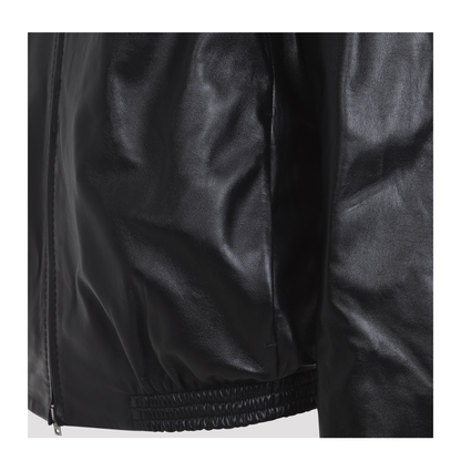 Leather Bomber Jacket - Image 6