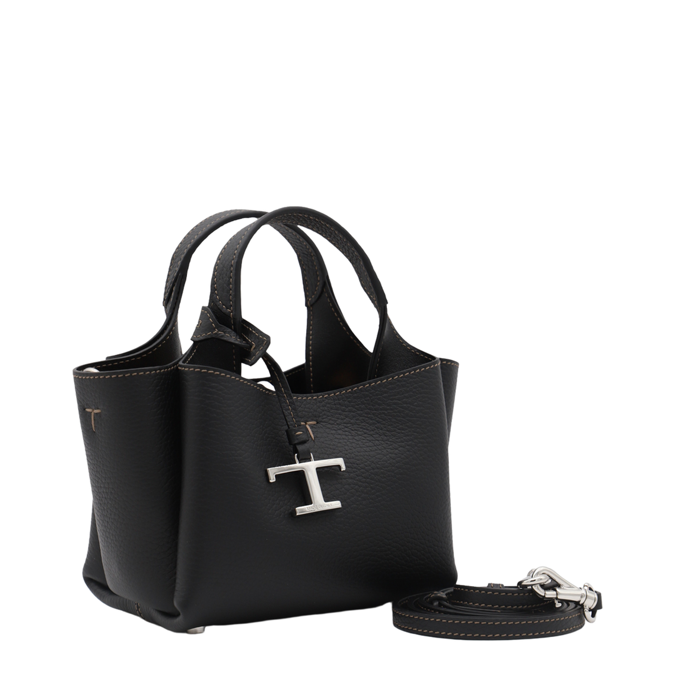 Micro Calfskin Handbag - Black - Image 3