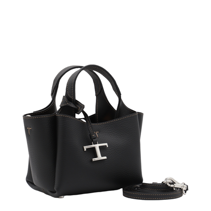 Micro Calfskin Handbag - Black - Image 3
