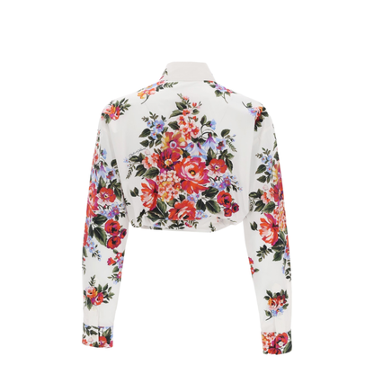 Floral Print Crop Shirt - Image 3