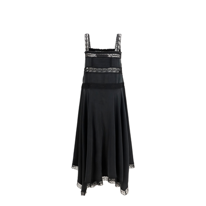 Silk Maxi Dress with Lace Details - Image 2